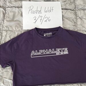 Alphalete purple cropped t-shirt